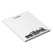 Locomotief met op maat gemaakte steenkoolauto notitieblok (Schuin)