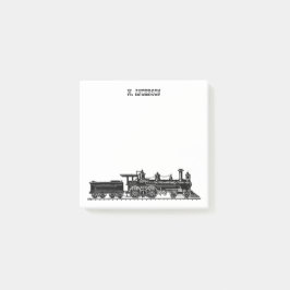 Locomotief met op maat gemaakte steenkoolauto post-it® notes