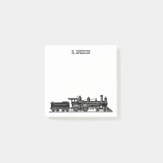 Locomotief met op maat gemaakte steenkoolauto post-it® notes
