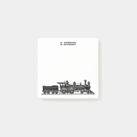 Locomotief met op maat gemaakte steenkoolauto post-it® notes (Voorkant)