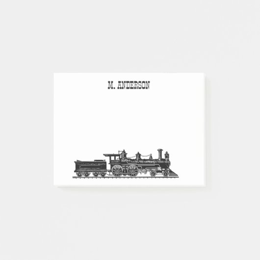 Locomotief met op maat gemaakte steenkoolauto post-it® notes (Voorkant)