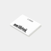 Locomotief met op maat gemaakte steenkoolauto post-it® notes (Schuin)