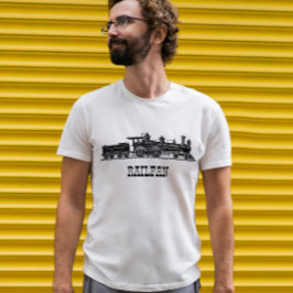 Locomotief met op maat gemaakte steenkoolauto t-shirt