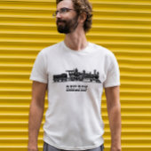 Locomotief met op maat gemaakte steenkoolauto t-shirt