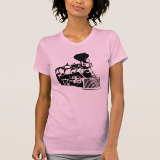 locomotief met stoomtrein t-shirt