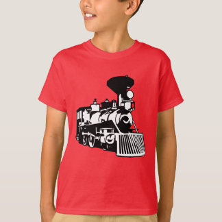 locomotief met stoomtrein t-shirt