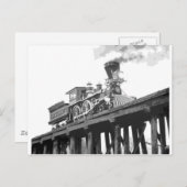 Locomotief op de brug briefkaart (Voorkant / Achterkant)
