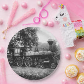 locomotief papieren bordje (Feest)