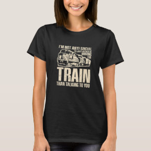 Locomotief Railroad&Trains Quote voor treinverkeer T-shirt