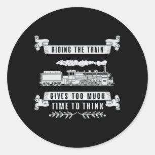 Locomotief Railroad Treinen Treinbestuurder Grappi Ronde Sticker