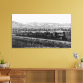 locomotief, Rocky Mountains Canvas Afdruk (Insitu (Woonkamer))