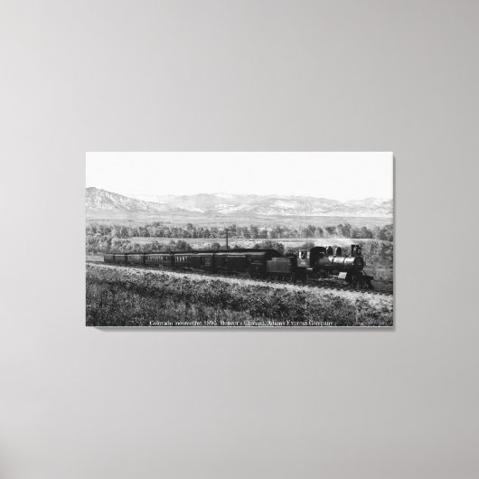 locomotief, Rocky Mountains Canvas Afdruk (Voorkant)