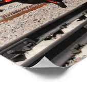 Locomotief, Russische retro stoomlocomotief Ov-8.. Poster (Hoek)