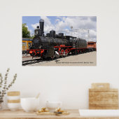 Locomotief, Russische retro stoomlocomotief Ov-8.. Poster (Keuken)