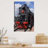 Locomotief, sovjetstoomlocomotief L-2342 "Swa... Poster (Keuken)