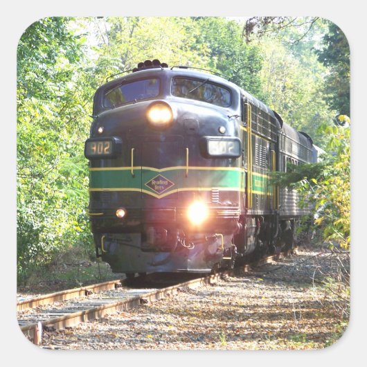 Locomotief spoorweg 903 vierkante sticker (Voorkant)