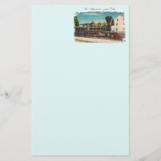  locomotief stationery briefpapier (Voorkant)