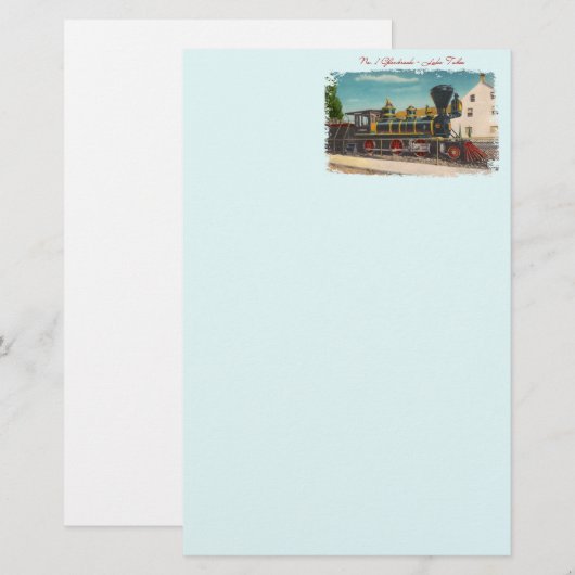 locomotief stationery briefpapier (Voorkant / Achterkant)