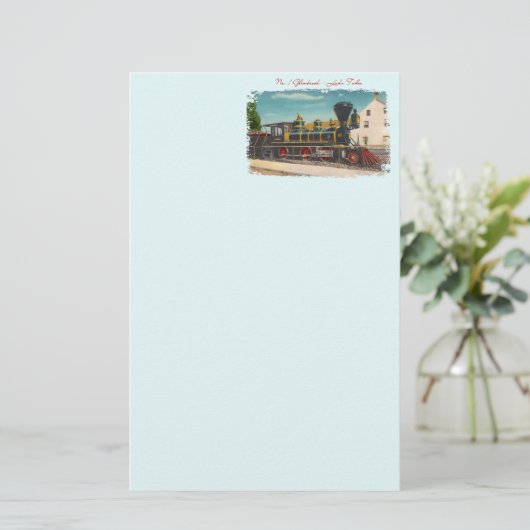  locomotief stationery briefpapier (Staand voorkant)