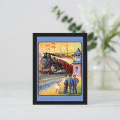 Locomotief Steam Train Briefkaart (Staand voorkant)
