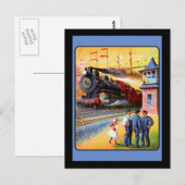 Locomotief Steam Train Briefkaart (Voorkant / Achterkant)