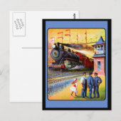 Locomotief Steam Train Briefkaart (Voorkant / Achterkant)