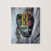 locomotief stoomlocomotief treinpuzzel legpuzzel (Verticaal)