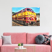 Locomotief Stoomtrein Douche Canvas Kunst (Insitu (Woonkamer))