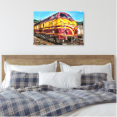Locomotief Stoomtrein Douche Canvas Kunst (Insitu (Slaapkamer))