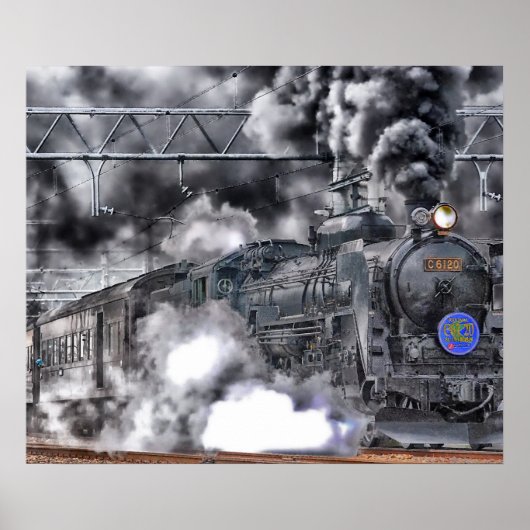 Locomotief / trein foto poster (Voorkant)