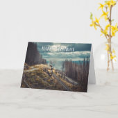 Locomotief Trein Railroad Travel Lover Verjaardag Kaart (Gele Bloem)