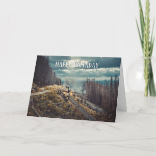 Locomotief Trein Railroad Travel Lover Verjaardag Kaart