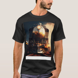 Locomotief Trein Spoorweg Railfan AI Artwo T-shirt
