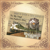 locomotief trein stoommachine Vaderdag Kaart