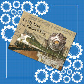 locomotief trein stoommachine Vaderdag Kaart