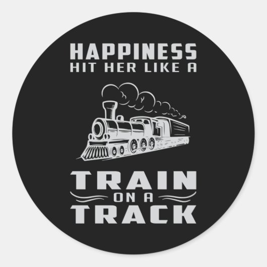 Locomotief Treinen Railroad Driver Grappig cadeau Ronde Sticker (Voorkant)