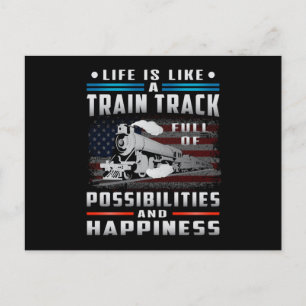 Locomotief Treinmachinist Railroad Treinen Grappig Briefkaart