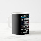 Locomotief Treinmachinist Railroad Treinen Grappig Koffiemok (Voorkant links)