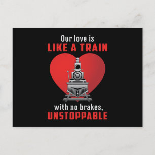 Locomotief Treinmachinist Treinen Railroad Grappig Briefkaart