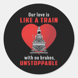 Locomotief Treinmachinist Treinen Railroad Grappig Ronde Sticker