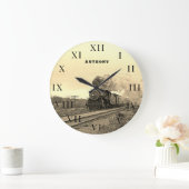  locomotief treinmotor spoorwegstoom grote klok (Huis)