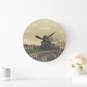  locomotief treinmotor stoom grote klok (Huis)