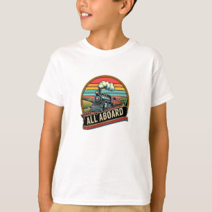locomotief-treinstoommachine t-shirt
