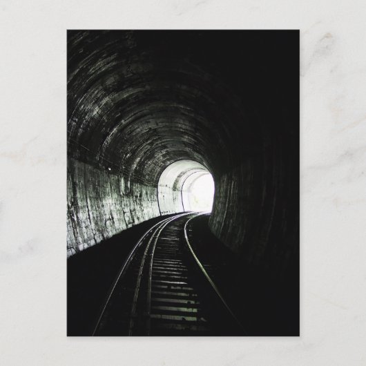 Locomotief tunnel briefkaart (Voorkant)