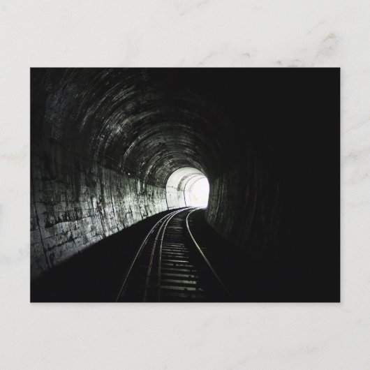 Locomotief tunnel briefkaart (Voorkant)