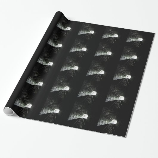 Locomotief tunnel cadeaupapier (Uitgerold)