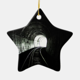 Locomotief tunnel keramisch ornament