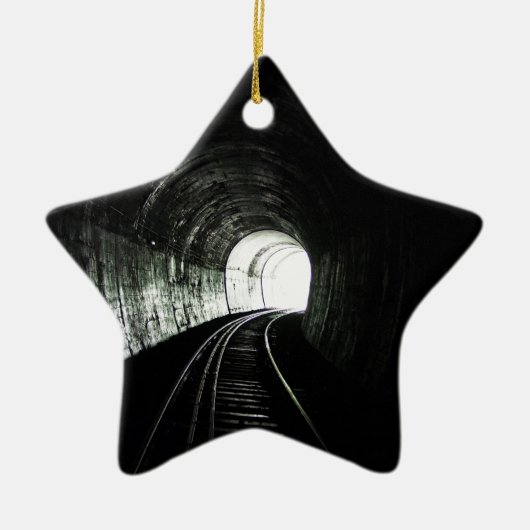 Locomotief tunnel keramisch ornament (Voorkant)