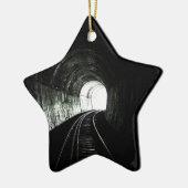 Locomotief tunnel keramisch ornament (Links)