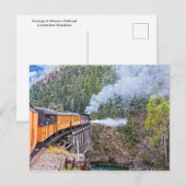 Locomotief van de spoorweg Durango en Silverton Briefkaart (Voorkant / Achterkant)